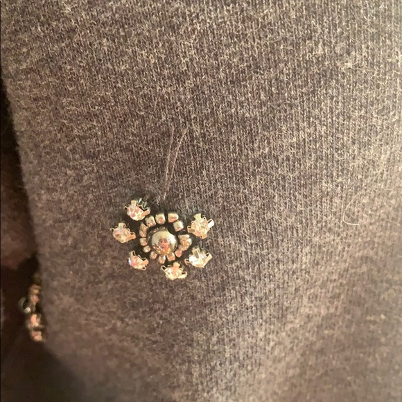 Adorable Gray Forever 21 Sweatshirt with Jewels S - Picture 4 of 8